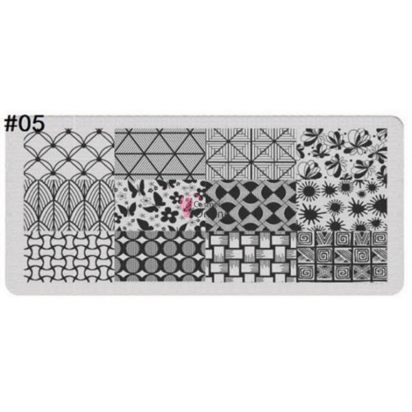 Matrita de Unghii din metal dreptunghiulara 6x12cm XYP 005